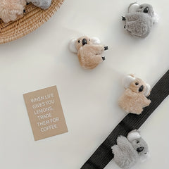 Koala Charm Hair Claw Plush Barrette Animal Hair Jaw Clip