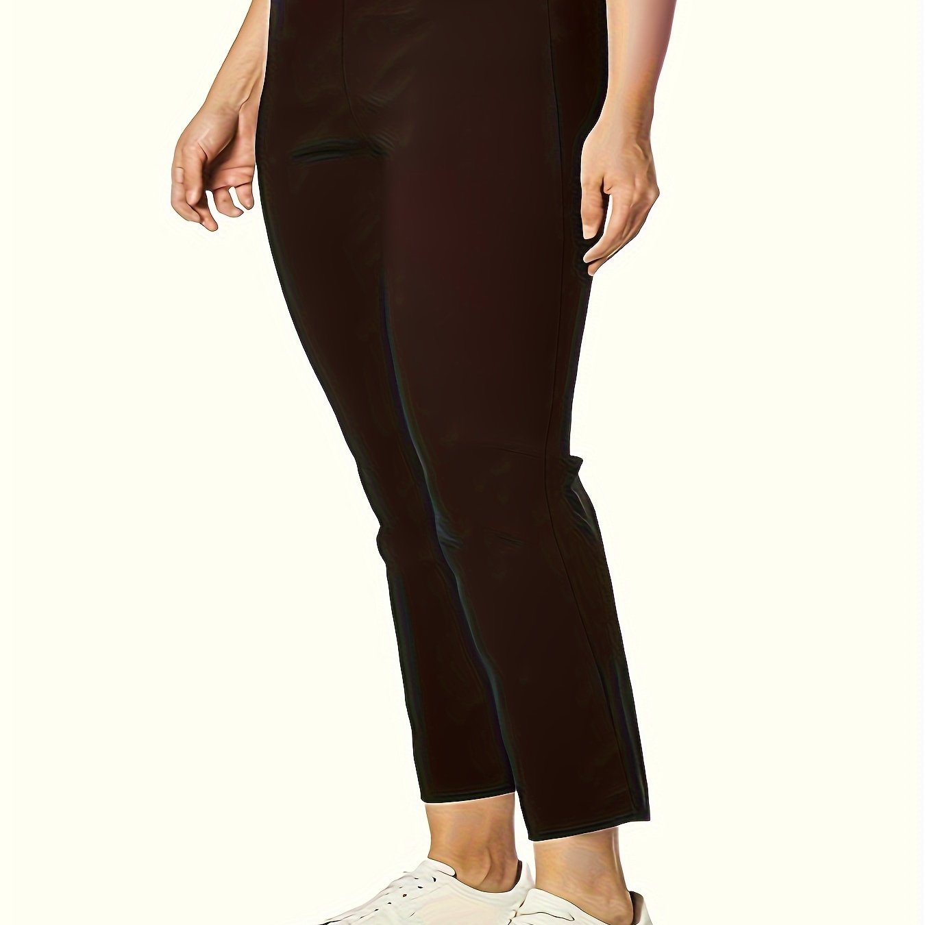  Casual Pants Elastic High Rise Tapered Leg Trousers