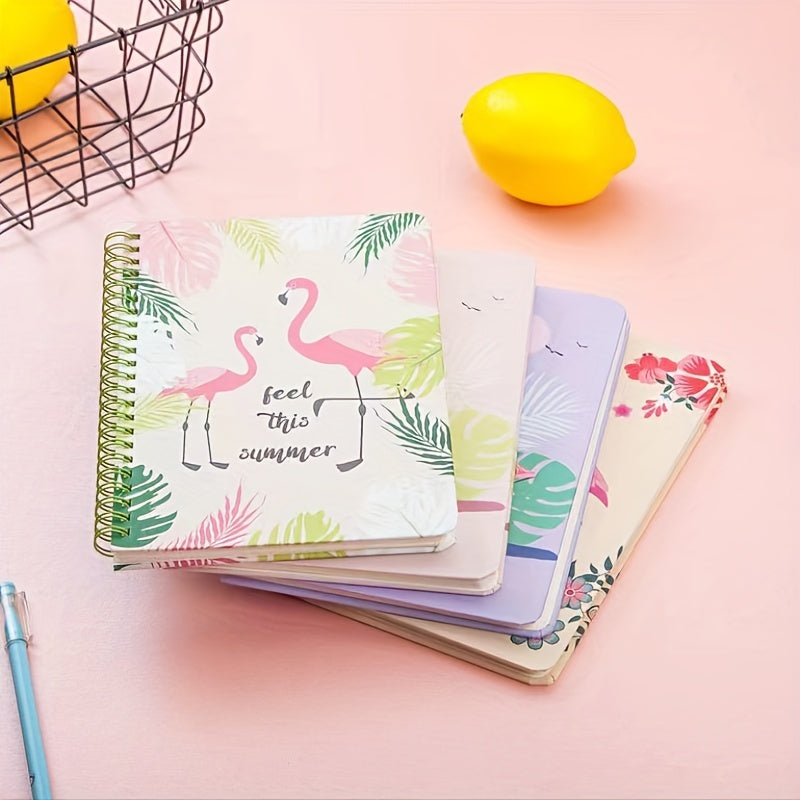 Flamingo Diary Spiral Coil Notebook 60 Pages