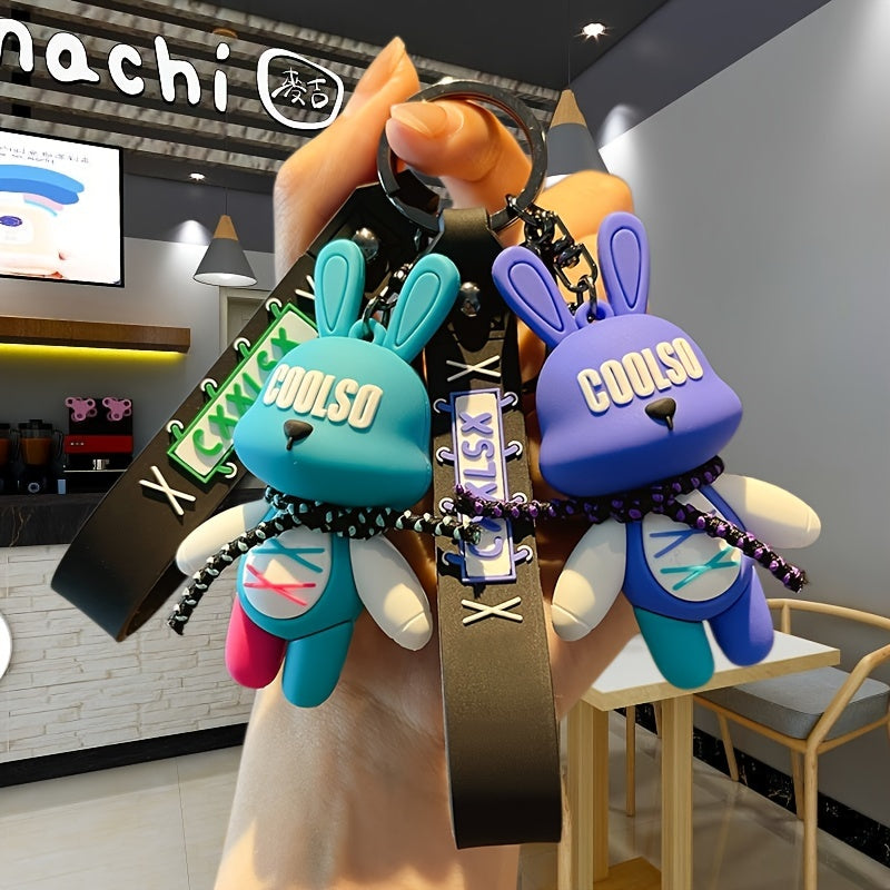 Violence Rabbit Keychain Pendant For Men Cartoon Toy Bag Accessories