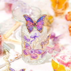 Butterfly Series Laser Golden DIY Journal Decorative Tape
