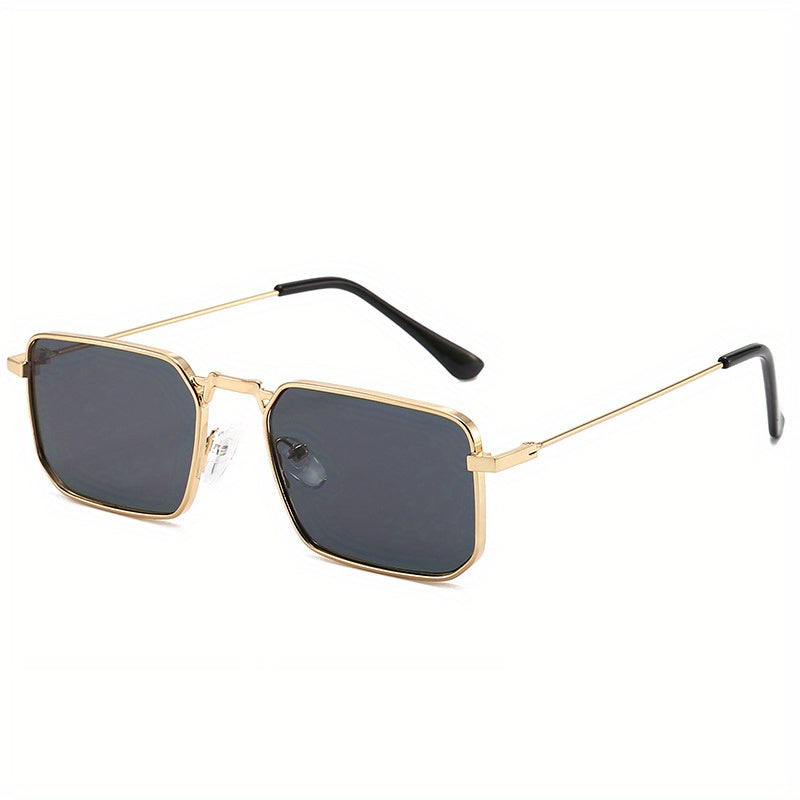 Square Metal Frame Sunglasses Mod Anti Glare UV400