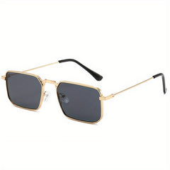 Square Metal Frame Sunglasses Mod Anti Glare UV400