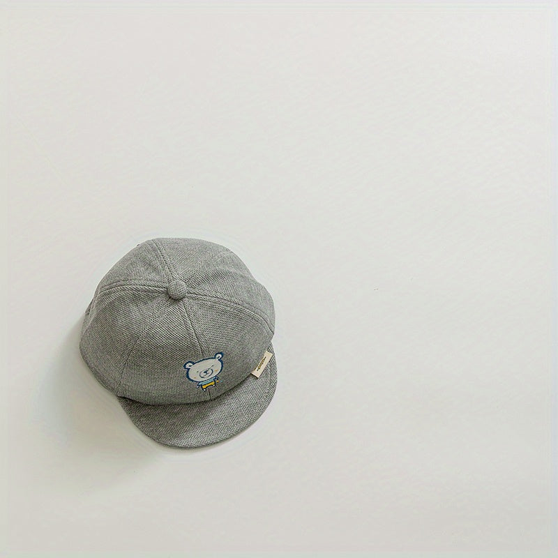 Bear Embroidery Children's Baseball Cap Spring Summer Peaked Cap