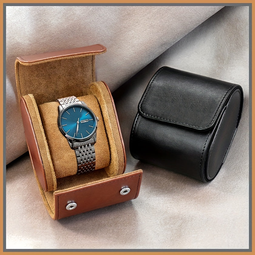 PU Leather Watch Storage Box Dustproof Mechanical Watch Box Portable Display Box