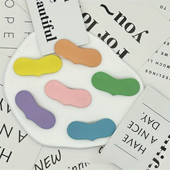 6pcs Resin Heart Hair Clip Macaroon Snap Clip Hair Barrette