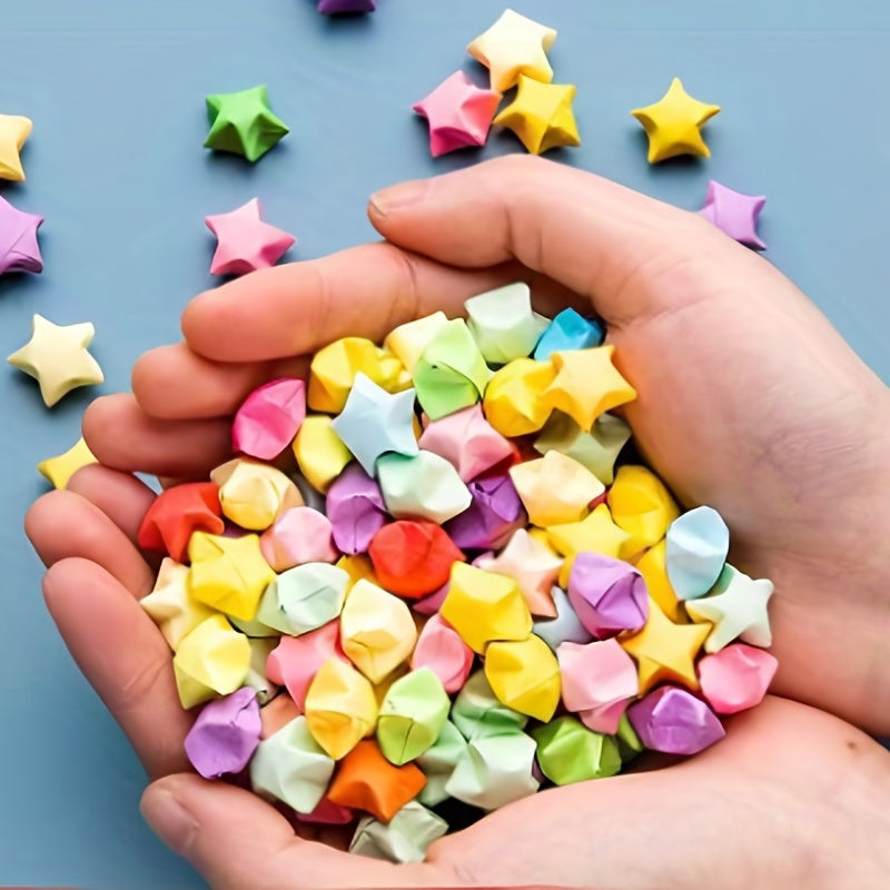 540 Origami Stars Paper Double Sided 7 Colors Rainbow Series