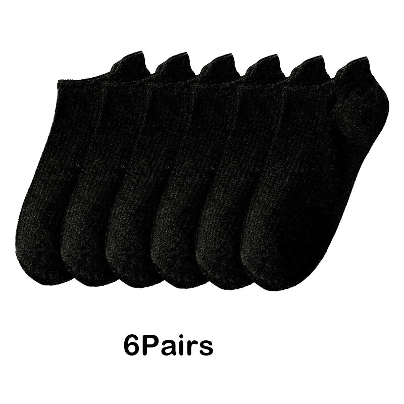 6 Pairs Womens No Show Socks Breathable & Soft Ankle Stockings & Hosiery