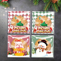 100pcs Christmas Tree Snowflake Candy Gift Packaging Bag
