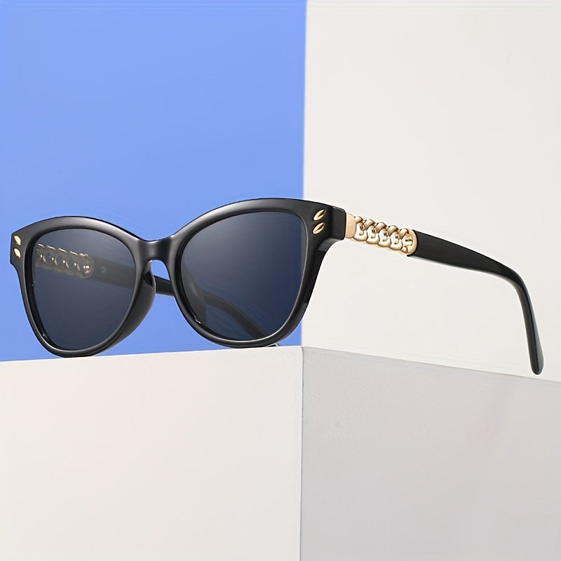 Cat Eye Sunglasses Rivet Decor Gradient Anti Glare UV400