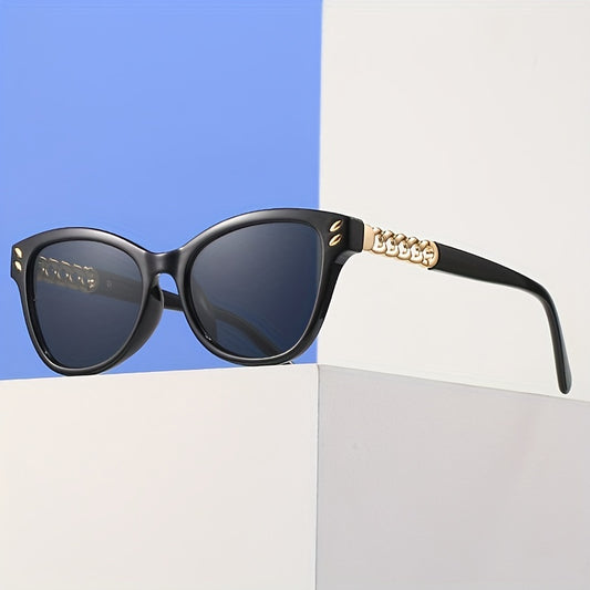 Cat Eye Sunglasses Rivet Decor Gradient Anti Glare UV400