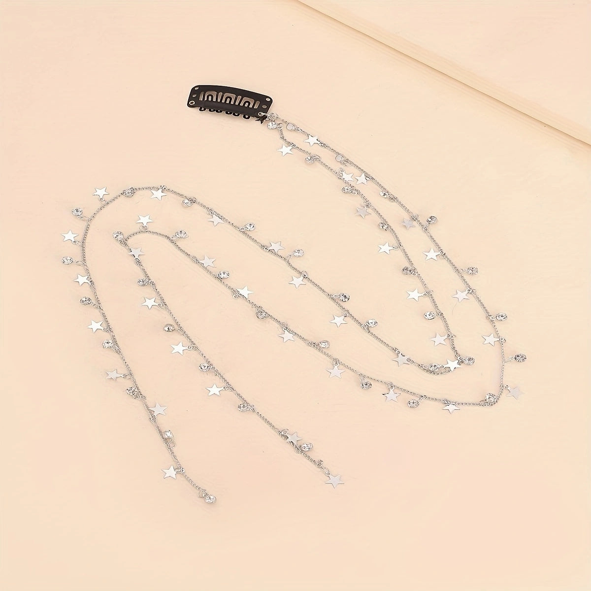 Braided Hair Chain Headdress Ponytail Star Charm Hair Accessories