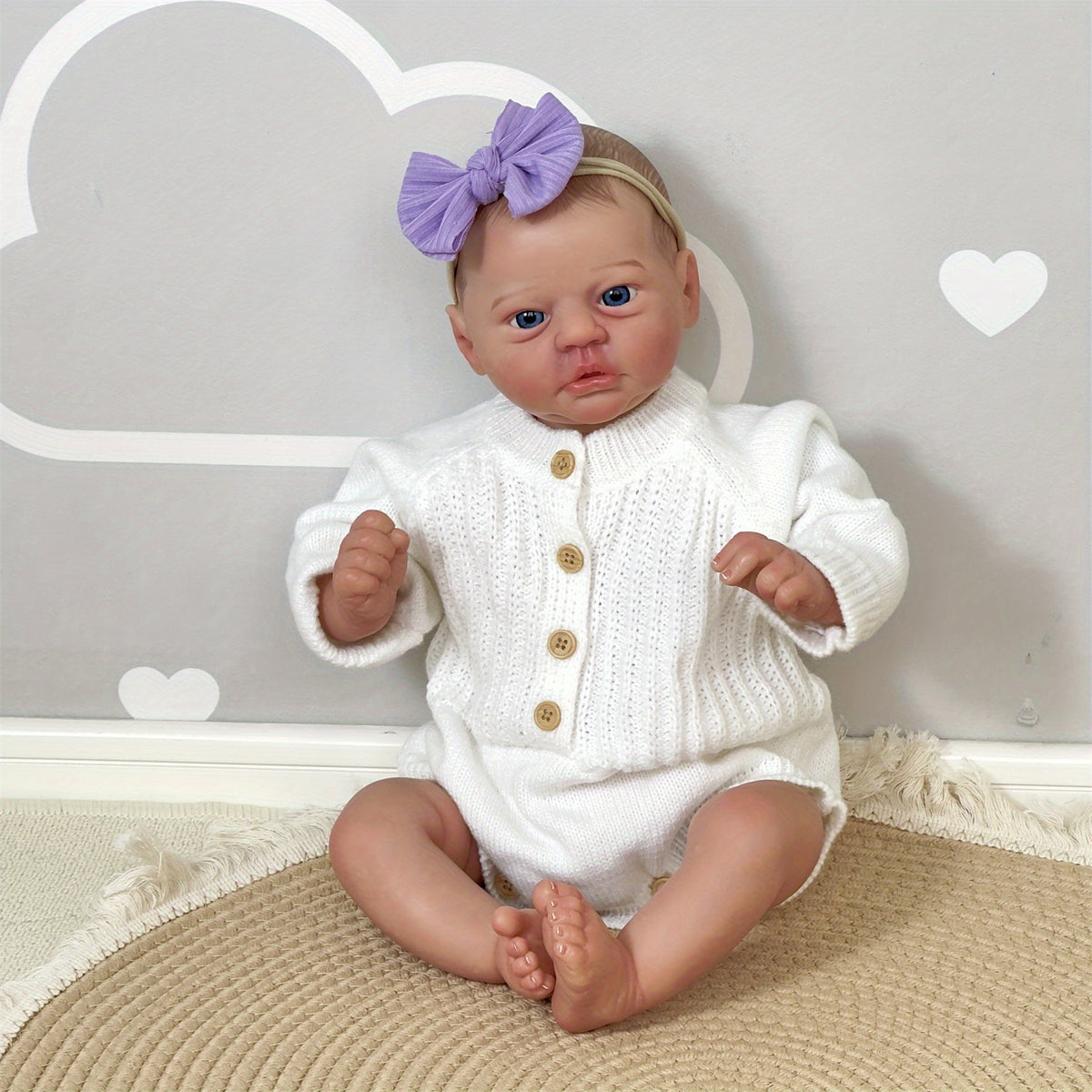 20 Inch Newborn Baby Doll Lifelike Reborn Awake Soft Touch Cuddly Doll