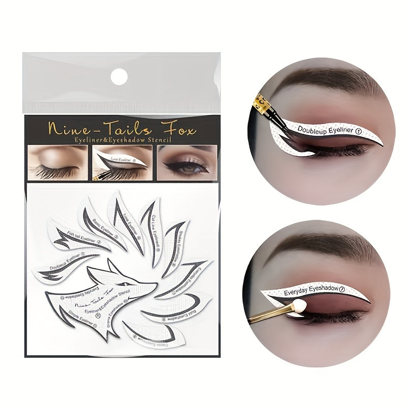 24pcs Eyeliner And Eyebrow Stencils Set Easy Grooming & Styling