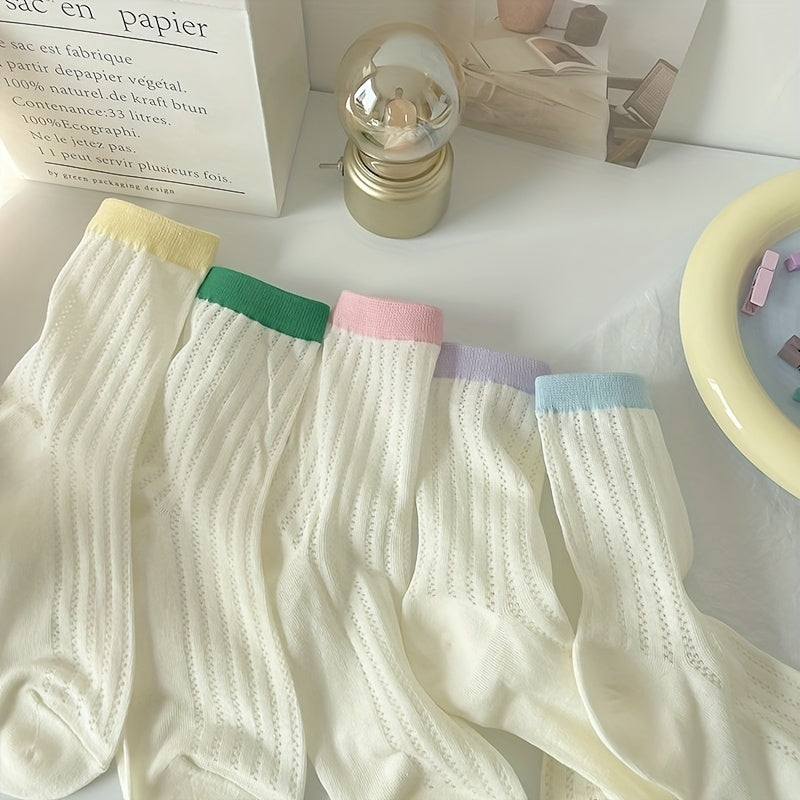 Colorblock Crew Socks Women's Stockings & Hosiery