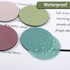 400pcs Morandi Round Clear Sticky Notes for Office School Study Supplies