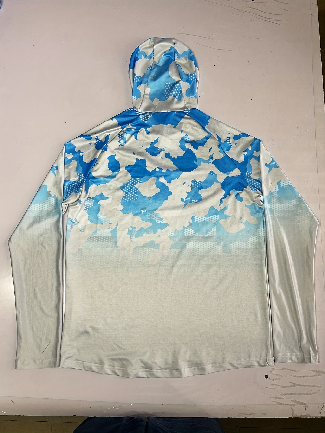 Men's Printed Hoodie Quick Drying Sun Protection Sports Top