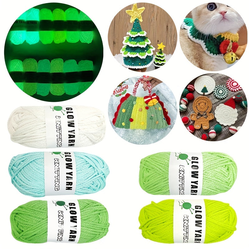 Glow in the Dark Round Strand Yarn - DIY Knitting & Crochet Halloween Decor