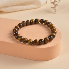 8mm Healing Stone Beaded Bracelet Natural Stretch Bracelet