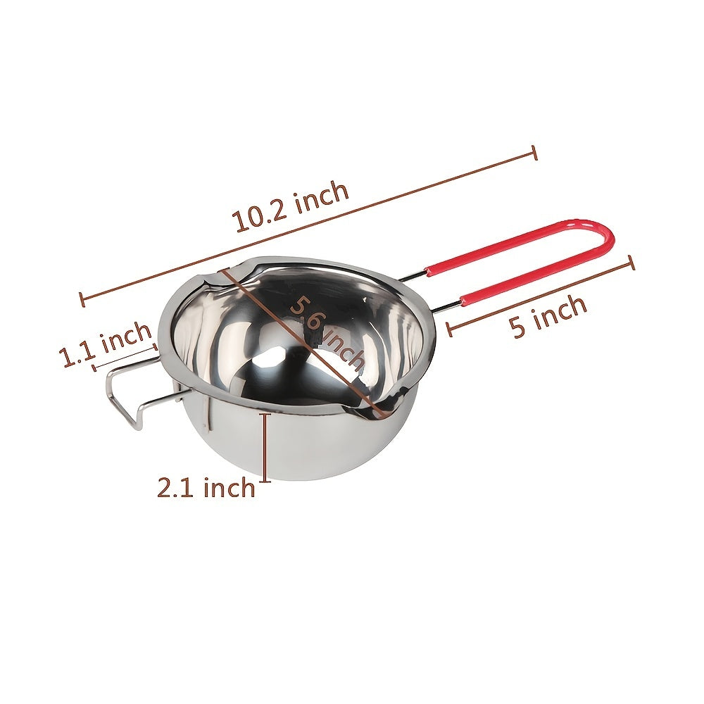 Stainless Steel Double Wall Steamer - 400ml - Heat Resistant Handle