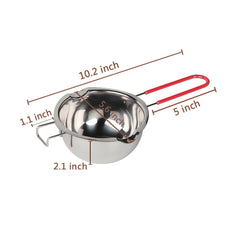 Stainless Steel Double Wall Steamer - 400ml - Heat Resistant Handle