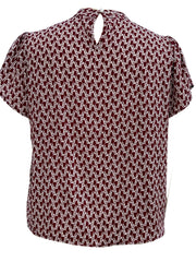  Casual Blouse Women's Plus Stand Collar Ruched Blouse