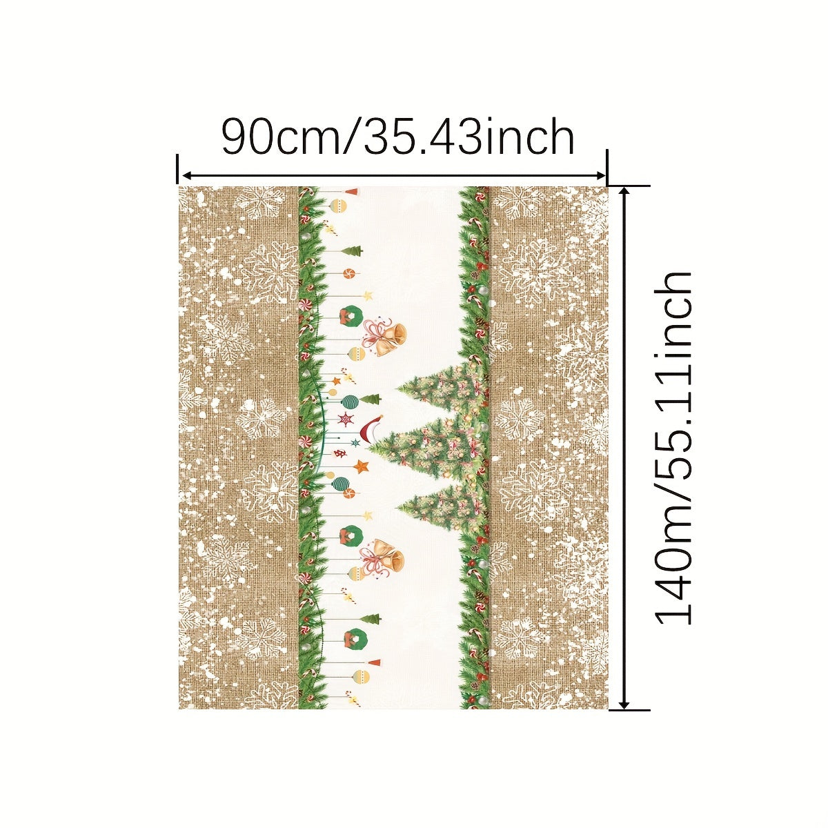 Polyester Christmas Tablecloth Tree Snowflake Table Cover