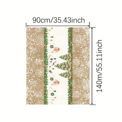 Polyester Christmas Tablecloth Tree Snowflake Table Cover