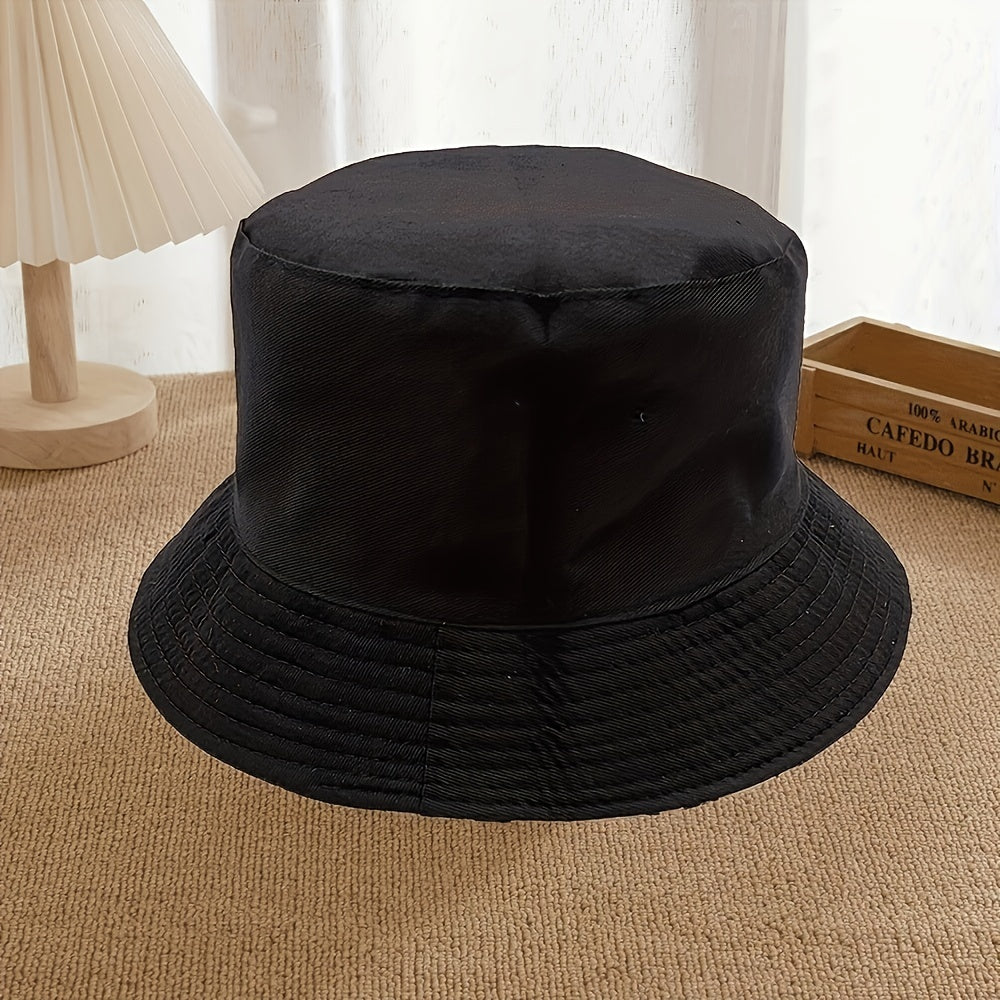 Foldable Sunshade Bucket Hat with Sports Print for Men Women