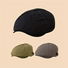 Unisex Adjustable Octagonal Hat, Retro Literary Style, One Size Fits All