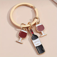 Cartoon Beer Keychain Creative Key Ring Purse Bag Backpack Car Charm