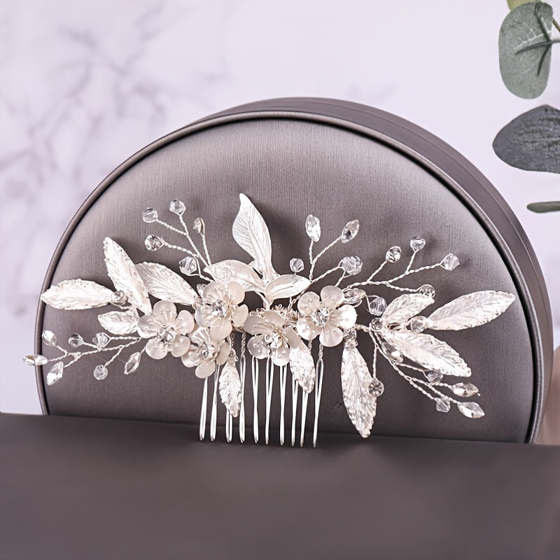 Bridal Hairbrush Pearl Crystal Wedding Hair Accessories
