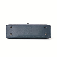 Crocodile Embossed Leather Handbag: Convertible Shoulder & Handbag
