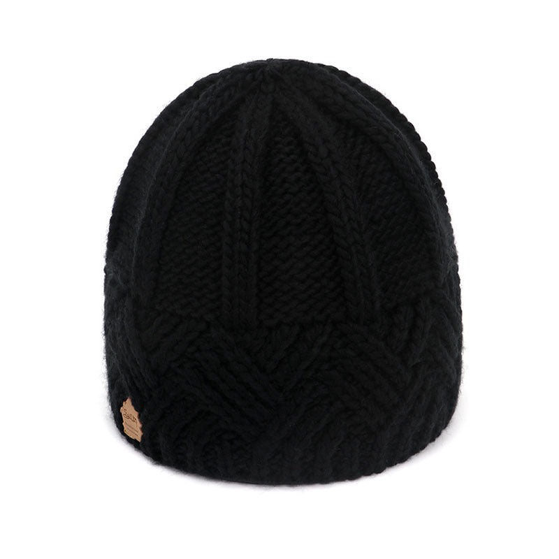 Vintage Ribbed Knit Beanie Hat