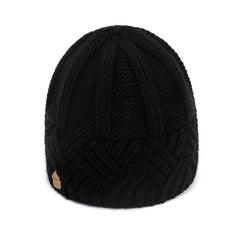 Vintage Ribbed Knit Beanie Hat