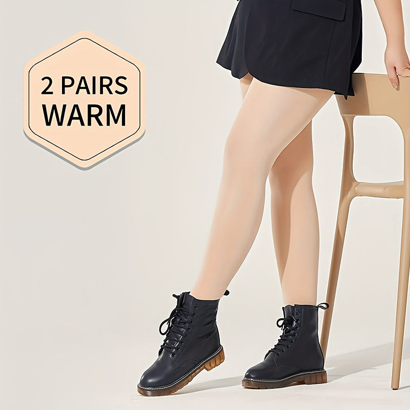  Fleece Liner Pantyhose Women's Plus 200D Thermal