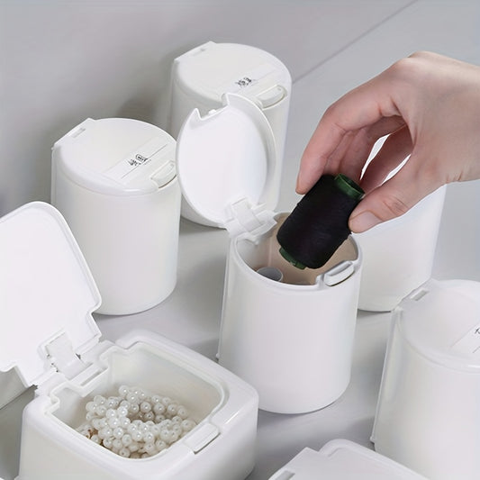 Mini Plastic Storage Box With Lid Dustproof Pop Up Stationery Object Storage