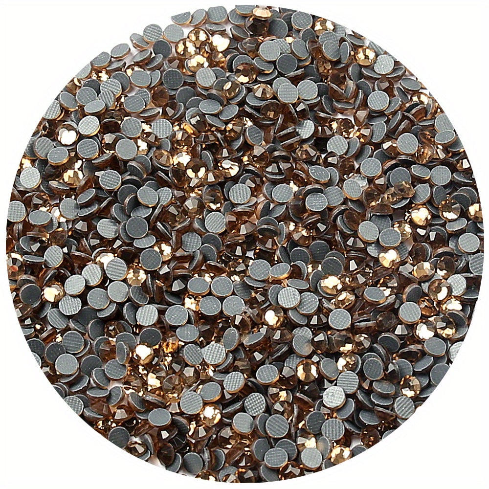 6.5mm Yellow Rhinestones Glitter Glass for Clothes Bags Shoes