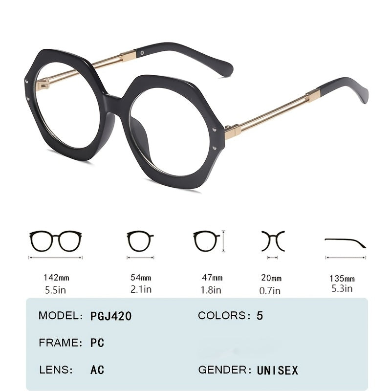 Oversize Frame Light Blocking Glasses