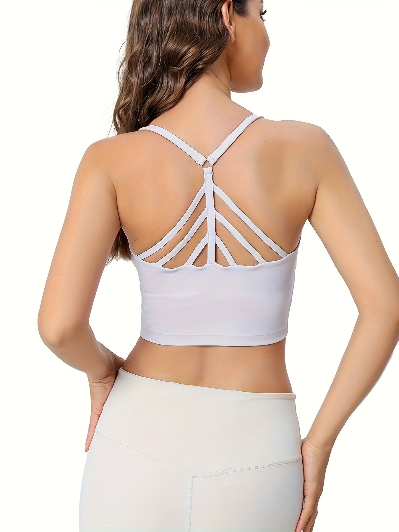 Solid Round Neck Sports Tank Top Women's Activewear