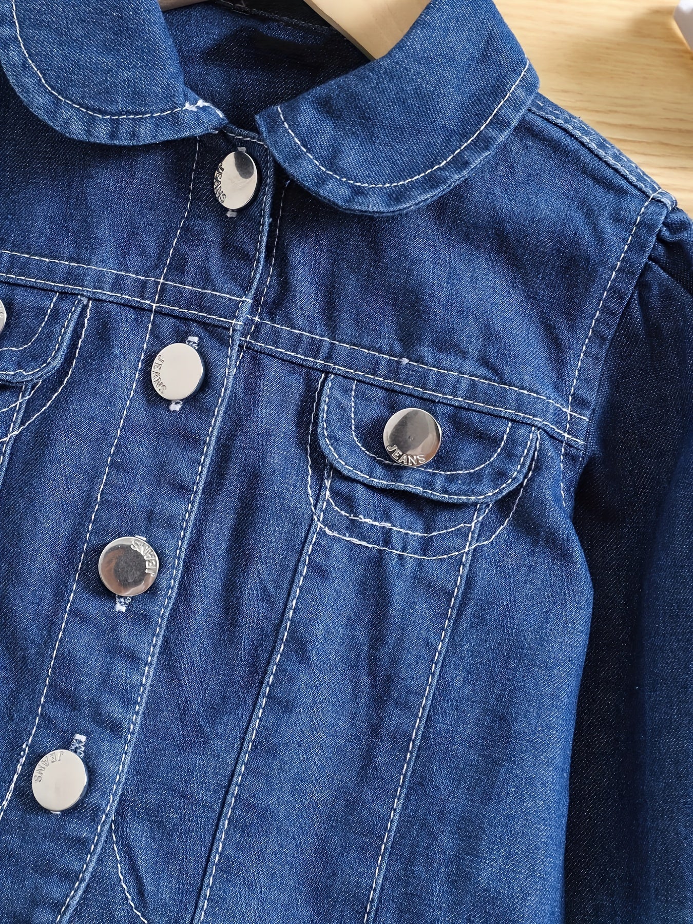 Toddler Baby Girls Cropped Denim Coat Cotton Button Cardigan Blouse