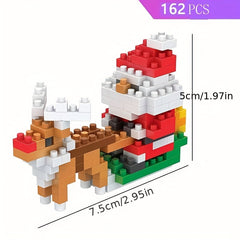 Santa Claus Snowman Elk Mini Building Blocks Toy Ornament Christmas Gift