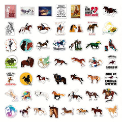 150 Pcs Horse Riding Cowboy Stickers Waterproof Equestrian Decals