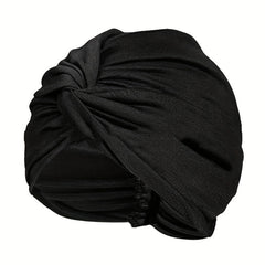 Solid Turban Head Wrap Elastic Beanie Head Scarf Chemo Cap Hijab