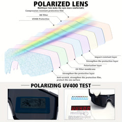 Men's Square Frame Polarized Sunglasses Leopard Tea Lenses UV 400 Protection