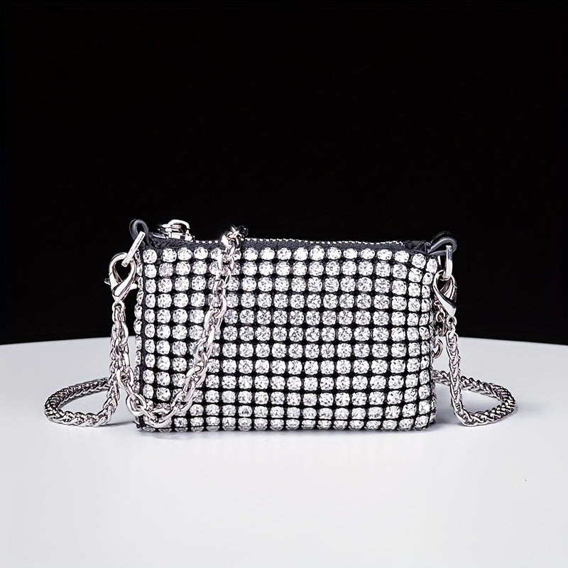 Glitter Rhinestone Evening Bag Dinner Clutch Purse for Party