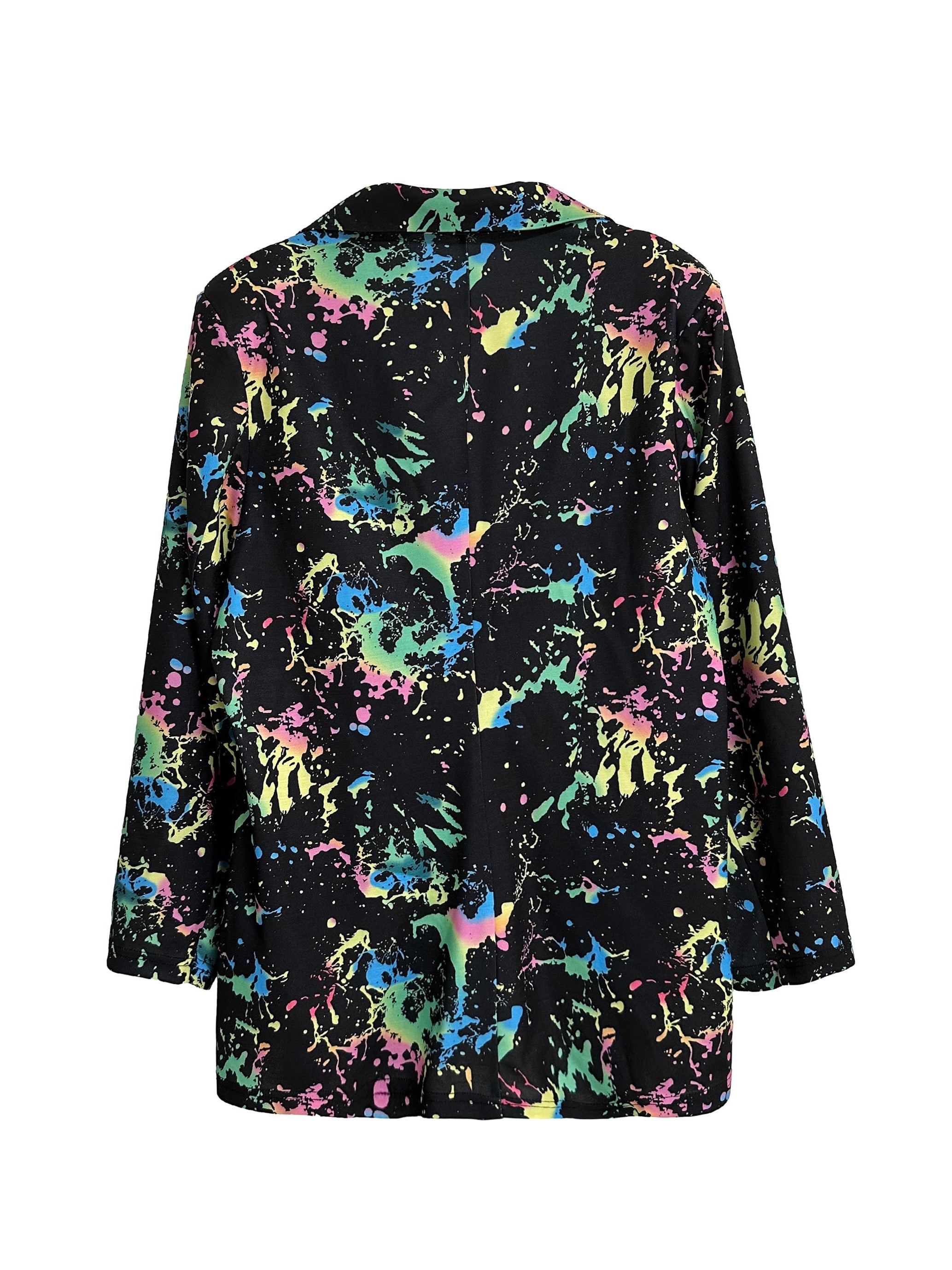  Splash Painting Print Blazer