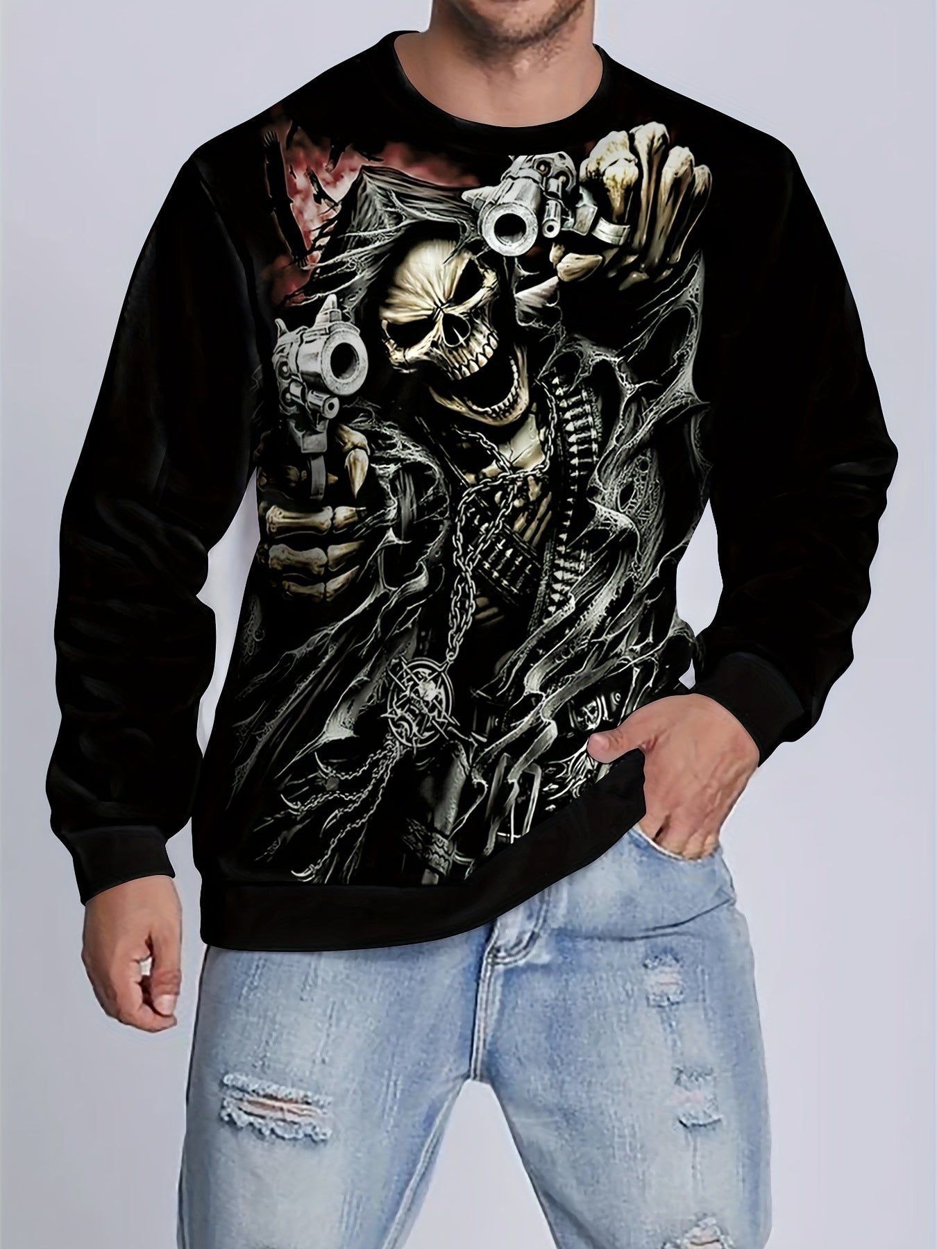 Men's 3D Pattern Print Sweatshirt for Autumn Winter