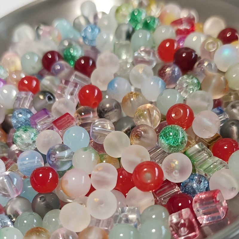 98pcs Crystal Round Beads Bracelet Bangle Jewelry Making Accessories
