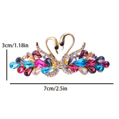 Rhinestone Hair Barrettes Jeweled Hair Clips Hair Styling Accessories